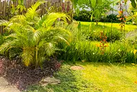 Casa moderna com jardim tropical