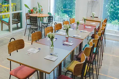 Casa aconchegante e acolhedora com toda infraestrutura para receber workshops, reuniões e eventos corporativos.